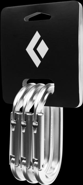 Actual product image Black Diamond Oval Keylock Carabiner 3-Pack
