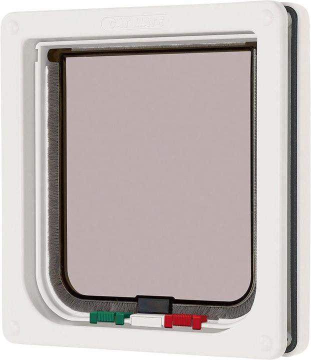 Cat Mate 4-way locking cat flap, white (Chatière magnétique)