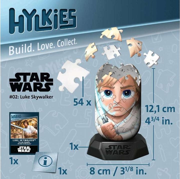 Immagine prodotto Ravensburger Hylkies: la nuova serie di figure da collezione da assemblare da soli. Figura #02 - Luke (54 pezzi)