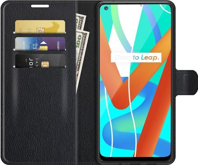 Actual product image MU Classic Litchi Leather Bookcover Series (Realme 8 5G)