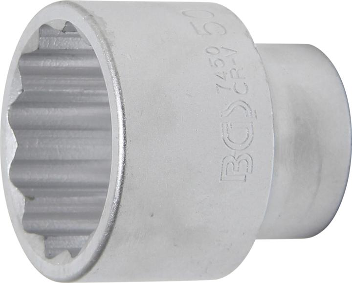 BGS Steckschlüssel-Einsatz Zwölfkant | Antrieb Innenvierkant 20 mm (3/4") | SW 50 mm (50 mm)