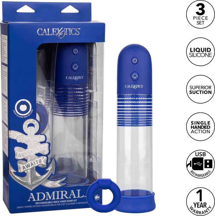 Productafbeelding CalExotics Admiral™ oplaadbare stijve pompset