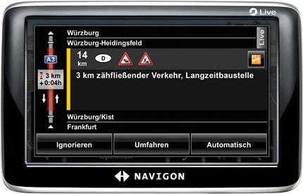 Navigon 6350 LIVE, Bluetooth, TMC, Europakarten