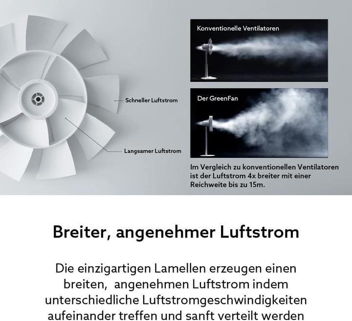 Image du produit Balmuda Stand-/Tischventilator EGF-1700 - The GreenFan (13 dB)