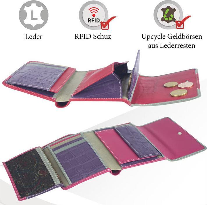 Immagine prodotto Sunsa Portafoglio da donna RFID in pelle riciclata No.0