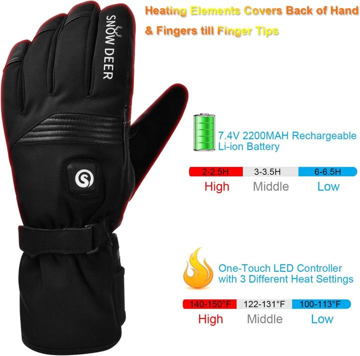 Actual product image Snow Deer Beheizbare Handschuhe (L)