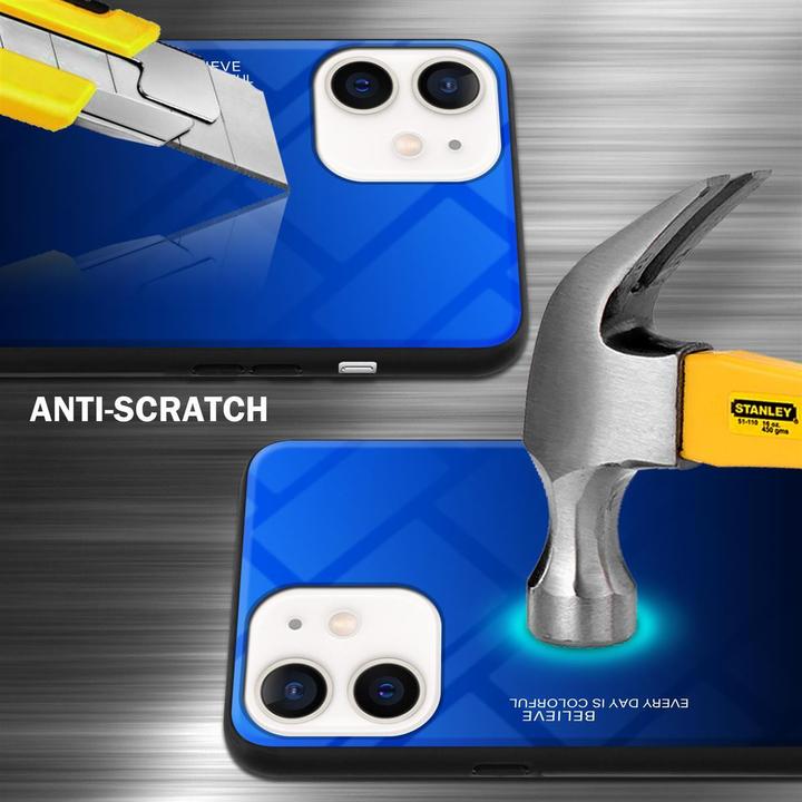 Image du produit Cadorabo Couverture en verre TPU 2 couleurs (Apple iPhone 12 mini)