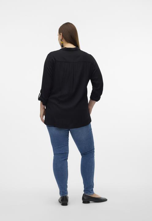 Produktbild Vero Moda Normal geschnitten Hemdkragen Curve Ärmel mit Umschlag Hemd Hemd (48)