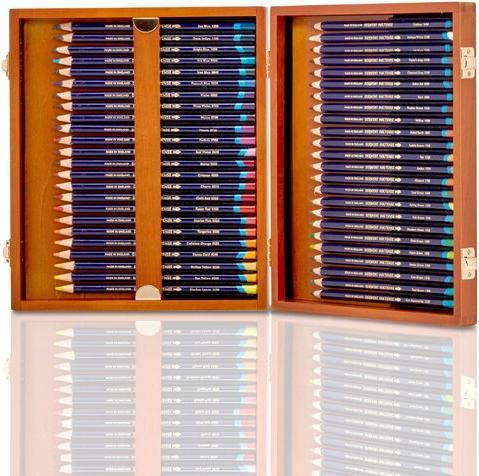 Image du produit Derwent Inktense Permanent Aquarell Set cadeau dans une boîte en bois, 48 pièces (Multicolore, 48 x)