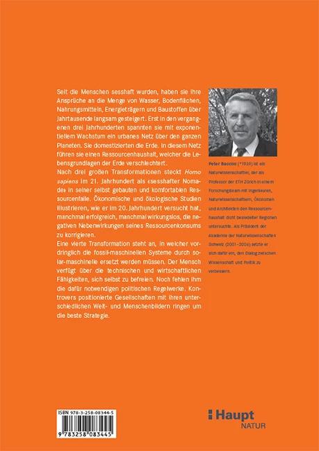 Produktbild Die Domestikation der Erde (Deutsch, Peter Baccini, 2023)