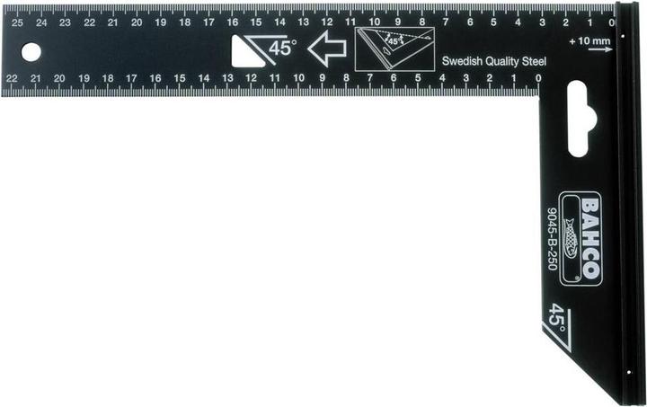 Bahco Präzisionswinkel mit Stahlblatt 200 mm