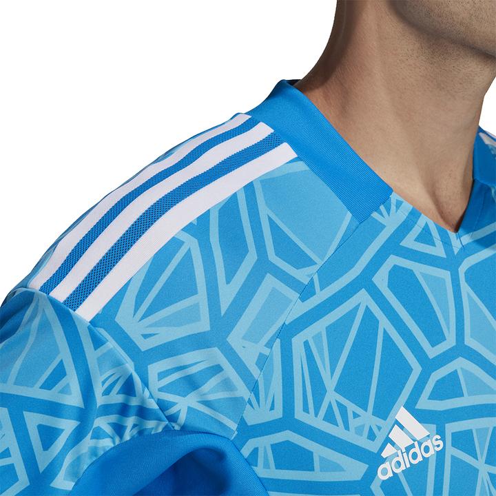 Actual product image adidas Men's Condivo 22 goalkeeper jersey short sleeve blue HB1623 (M) (M)