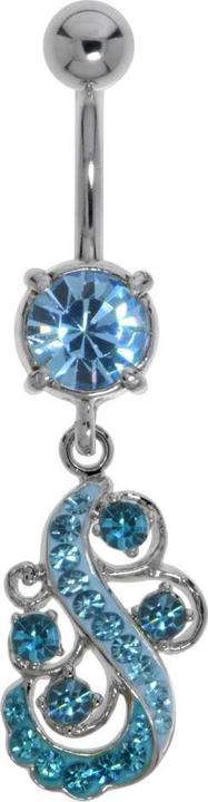 Image du produit Bijouteria Piercing nombril (Acier chirurgical 316L, Cristallin, Laiton rhodié, Zircone)