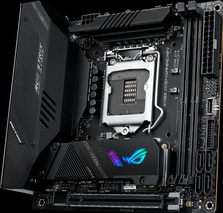 Produktbild ASUS ROG STRIX Z590-I GAMING WIFI (LGA 1200, Intel Z590, Mini-ITX)
