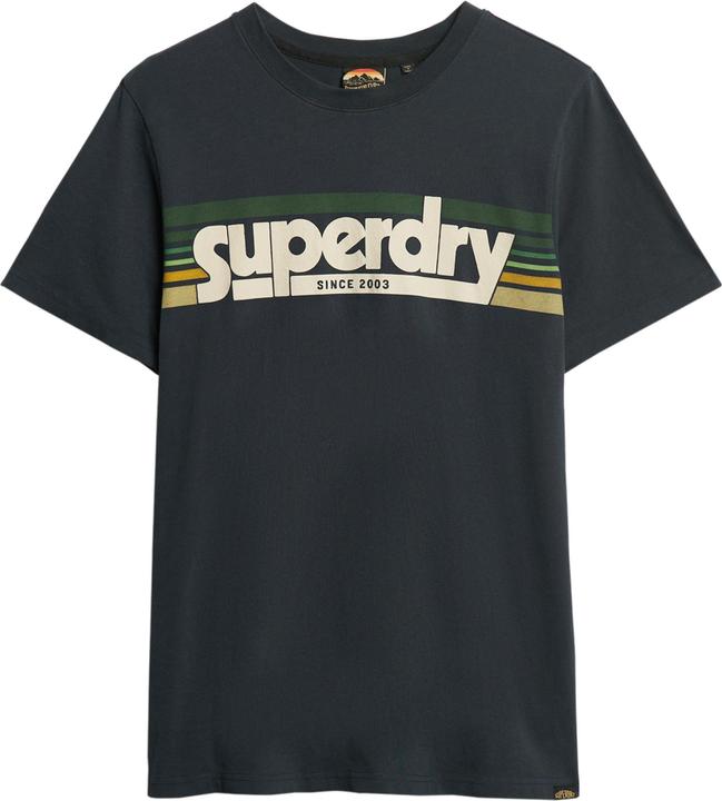 Superdry Terrain Striped Logo T Shirt (S)