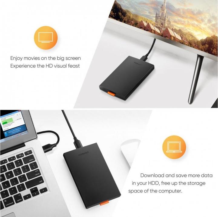 Immagine prodotto Ugreen Custodia per harddisk USB 3.0 SATA SSD con cavo MicroUSB 3.0 (2.5")