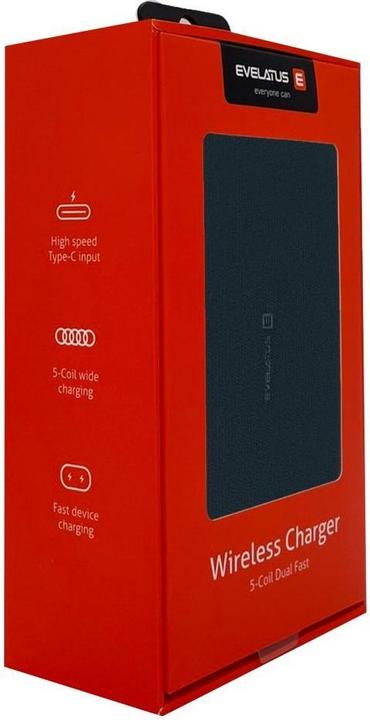 Actual product image Evelatus 5-Coil Wireless Charger EWC05