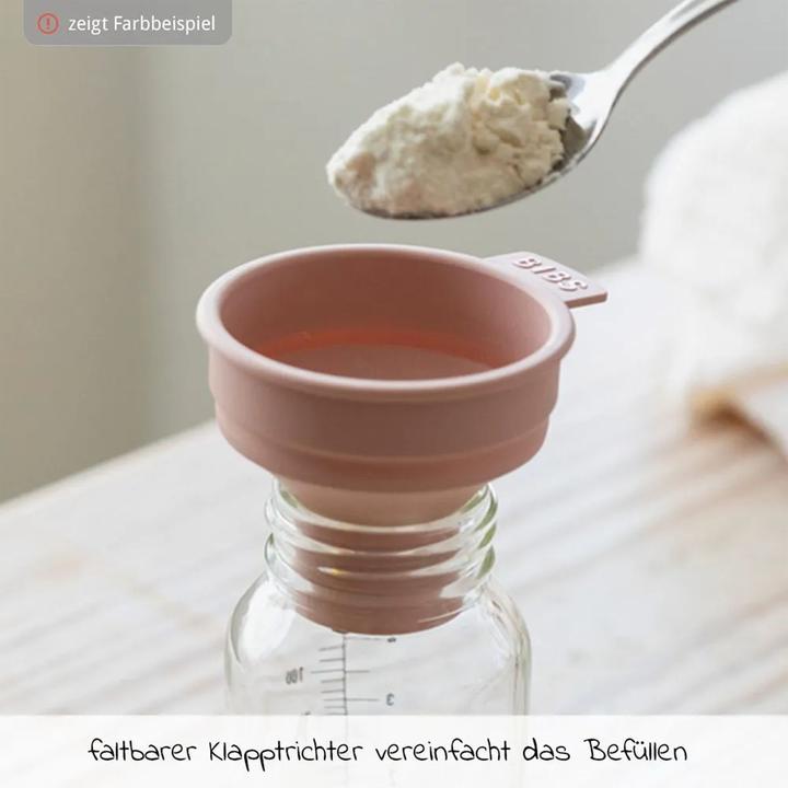 Actual product image Bibs Babyflaschen Glas-Flasche Baby Bottle Round 120 ml + Silikon-Trinksauger (120 ml)
