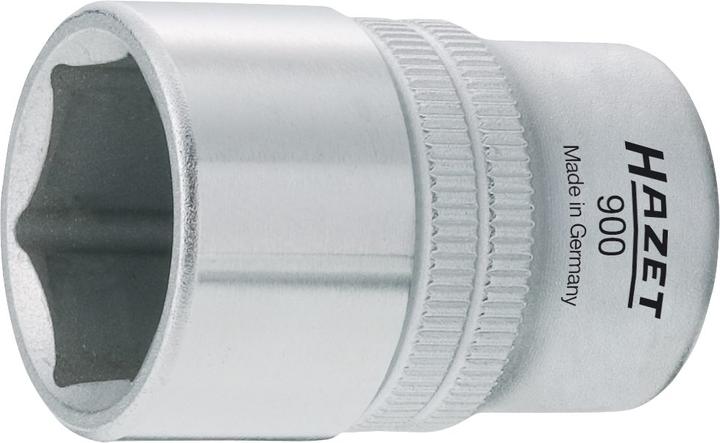 Actual product image HAZET Socket ∙ hexagon 900-18 ∙ Square, hollow 12.5 mm (1/2 inch) ∙ Outside hexagon traction profil… (18 mm)