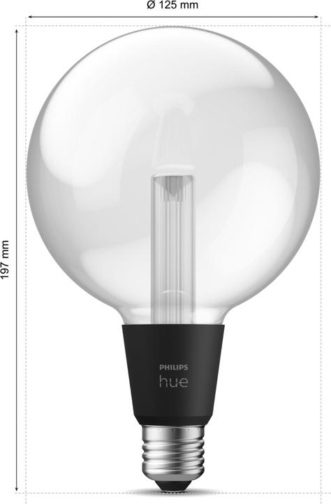 Productafbeelding Philips Hue Witte & gekleurde sfeerlichtgids reuze wereldbol (E27, 6.80 W, 500 lm, 1 x, G)