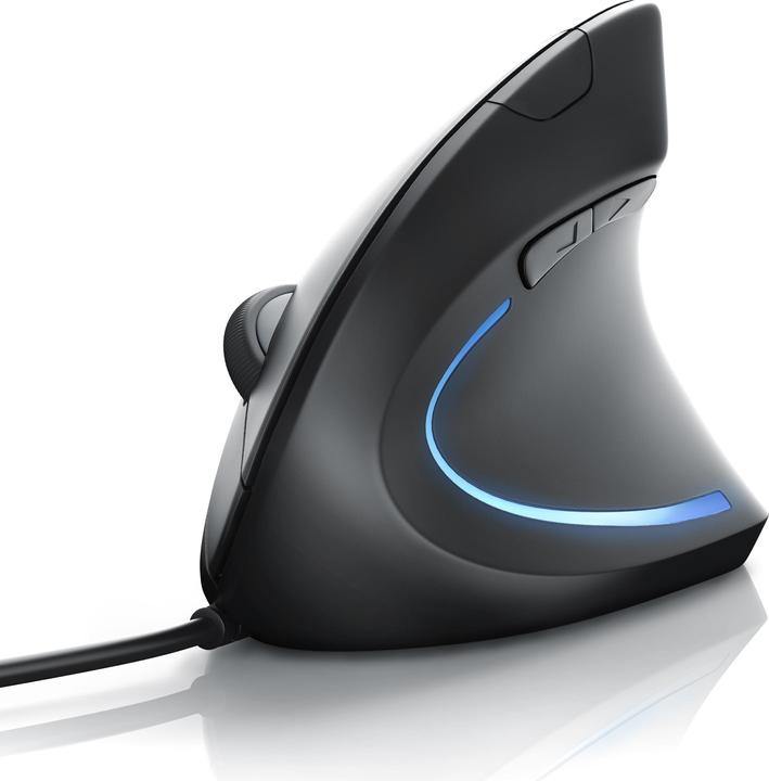 Image du produit CSL Souris verticale USB filaire, souris optique verticale, prévention du bras de souris/coude de (Filaire)