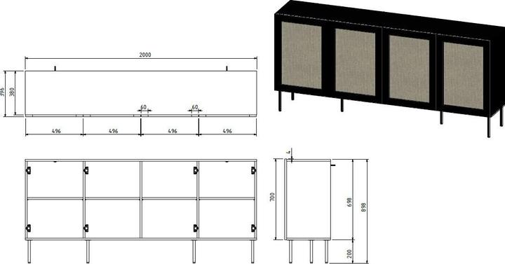 Actual product image Halmar Juta (200 x 39 cm)