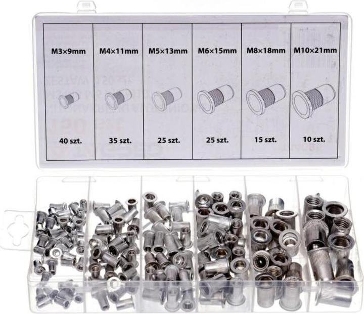 Immagine prodotto Silver Dadi a rivetto in ALLUMINIO M3-M10 150pz. MISTO