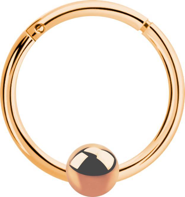 Produktbild Star Piercing Micro Segmentring klappbar rosegold mit Kugel (ohne Messing, 925 Sterlingsilber)