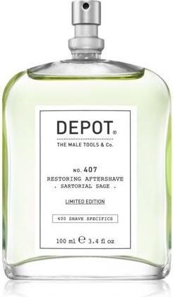 Immagine prodotto Depot N. 407 Dopobarba Restitutivo Sartorial Sage 100 ml (Lozione dopobarba, 100 ml)