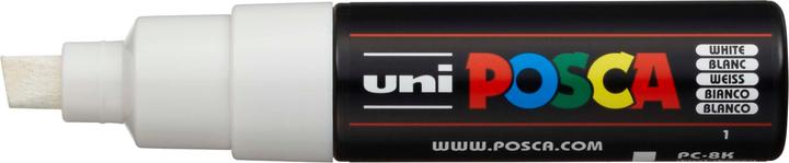Actual product image Posca Marker PC-8K wedge tip (White, 8 mm, 1 x)