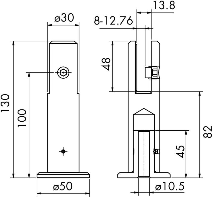 Produktbild Pauli+Sohn Bodenhalter (13 cm, 3 cm, 3 cm)