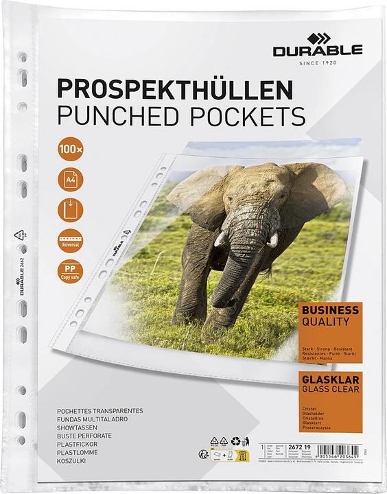 Produktbild Durable Prospekthülle (A4, 100 x)