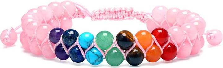 Saraswati Armband Chakra Rosenquarz/Chakr.AC762