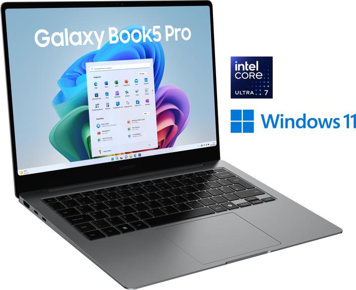 Actual product image Samsung Galaxy Book5 Pro (14", Intel Core Ultra 7 258V, 32 GB, 512 GB, DE)