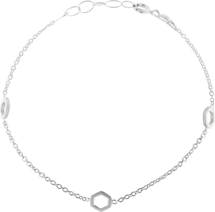 Leyda Armkette Sechseecken (19 cm, Silber 925)