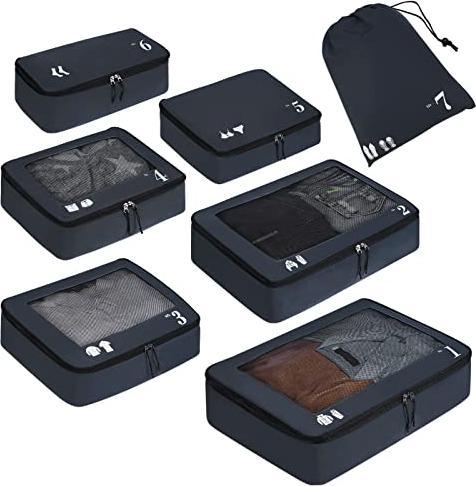 Produktbild Only-Bags.Store Koffer-Organisator, Packwürfel, 7-teiliges Koffer-Organisator-Set, Packwürfel, Pet Recycled
