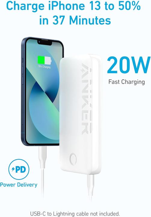 Actual product image Anker PowerCore 20K - Powerbank 335 mit 20W USB-C Ladeleistung (20000 mAh, 20 W)