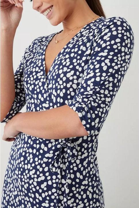 Image du produit Dorothy Perkins Robe midi à pois à enrouler (38)