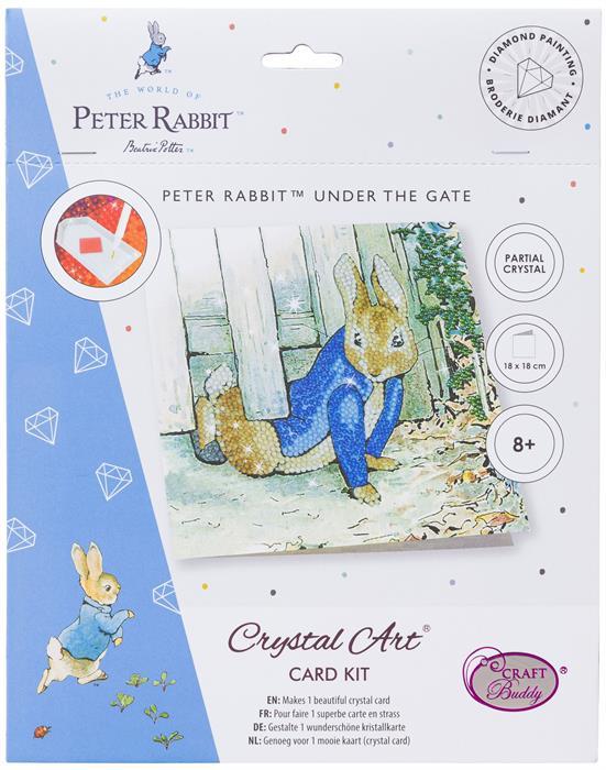 Image du produit Craft Buddy Pierre Lapin sous la clôture, Carte 18x18cm Crystal Art