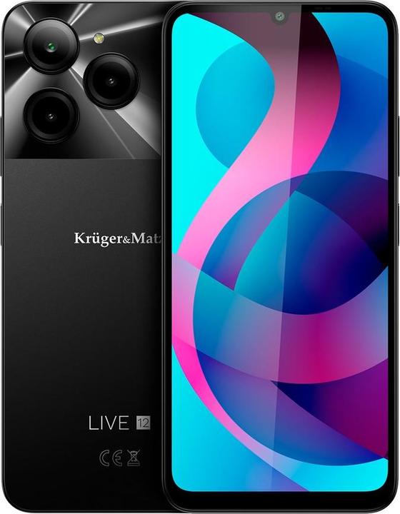 Produktbild Krüger&Matz Smartphone Kruger&Matz LIVE 12 schwarz (Schwarz)