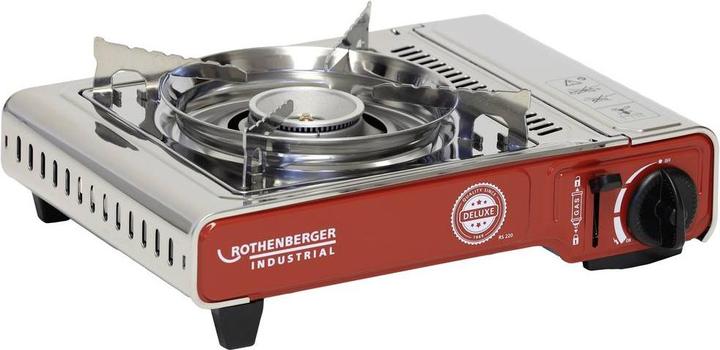 Produktbild Rothenberger Industrial Gas Camping Kocher Deluxe RS 220 1500004233 Edelstahl