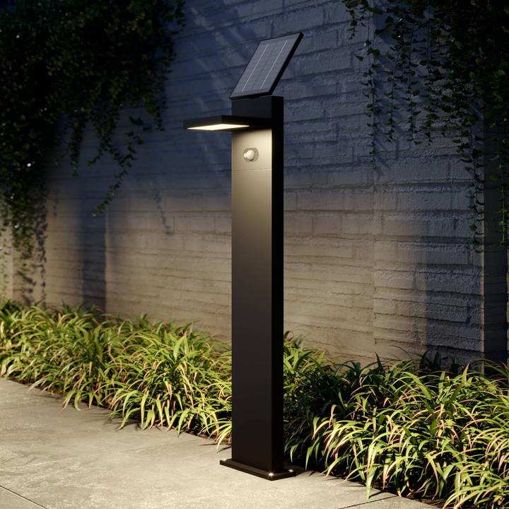 Produktbild Lucande Silvan LED Solcelle Garten Leuchte H100 w/Sensor Graphite (200 lm, IP54)