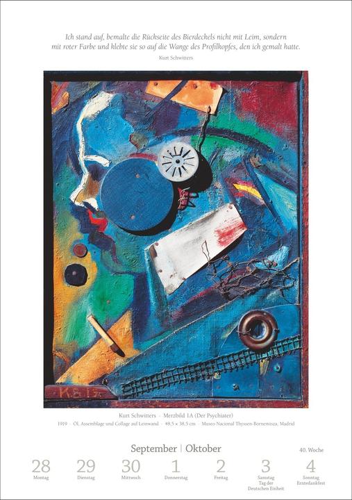 Produktbild Harenberg Kunst Wochen-Kulturkalender 2026 - 53 Meisterwerke der Malerei (Harter Einband, Deutsch)