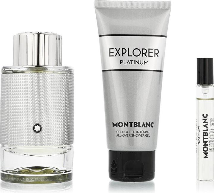 Actual product image Montblanc Set Explorer Platinum, Barbati, Eau De Parfum 100ml Eau De Parfum 7.5ml Gel De Dus 100ml (Eau de parfum, 100 ml)
