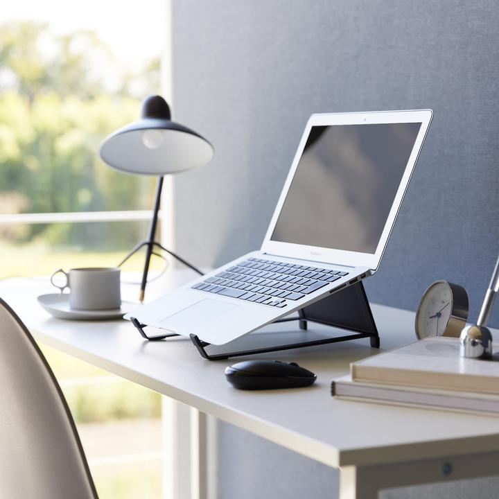 Actual product image Yamazaki Tablet and laptop holder with dual function TOWER