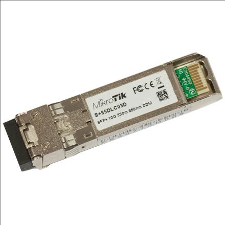 Actual product image MikroTik S 85 DLC03D 10GbE SFP + SR-LC (SM) for 850nm CCR1036-8G-2S + EM Unit