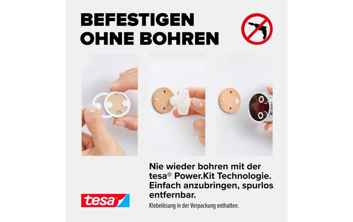 Actual product image tesa SPAA shower rail incl. adhesive solution without drilling