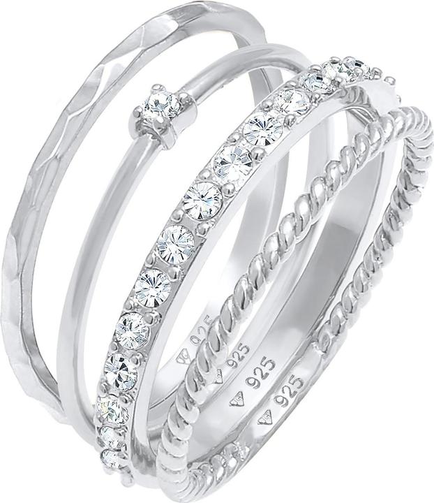Elli Kristall Ring, Ring Set (54, 925 Silber)