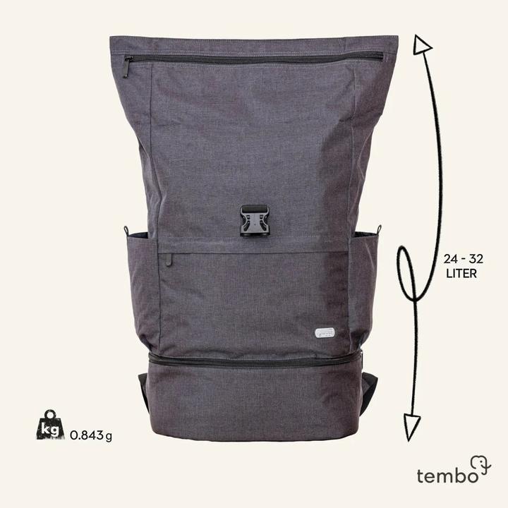 Produktbild Tembo - ergonomischer 2in1 Laptop-Rucksack Chiang Mai Himbeere (32 l)