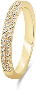 Actual product image Brilio Silver - Sparkling gold-plated ring with clear zircons RI059Y - Circuit: 60 mm (60)